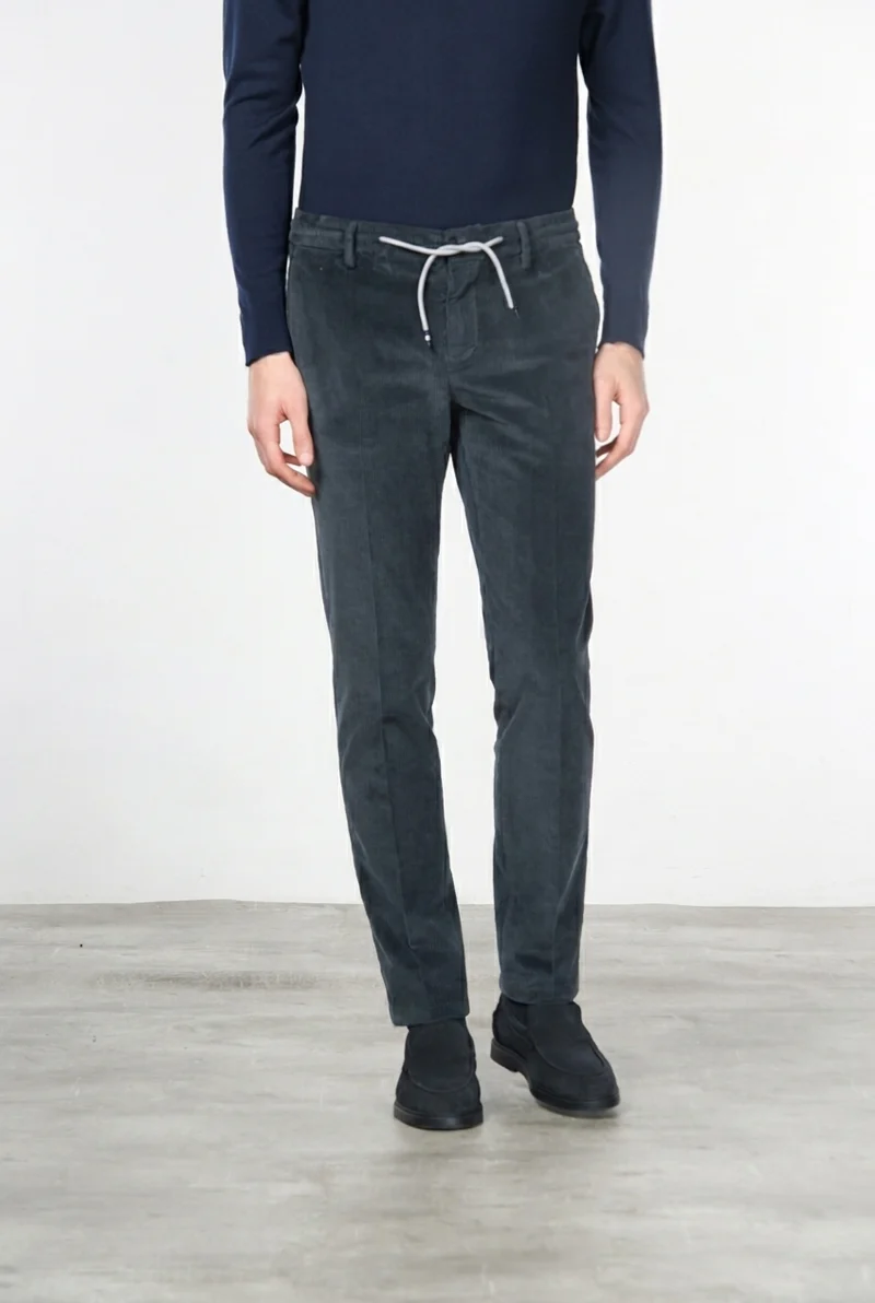 Milano Jogger pantalon chino homme en velours 500 lignes extra slim fit