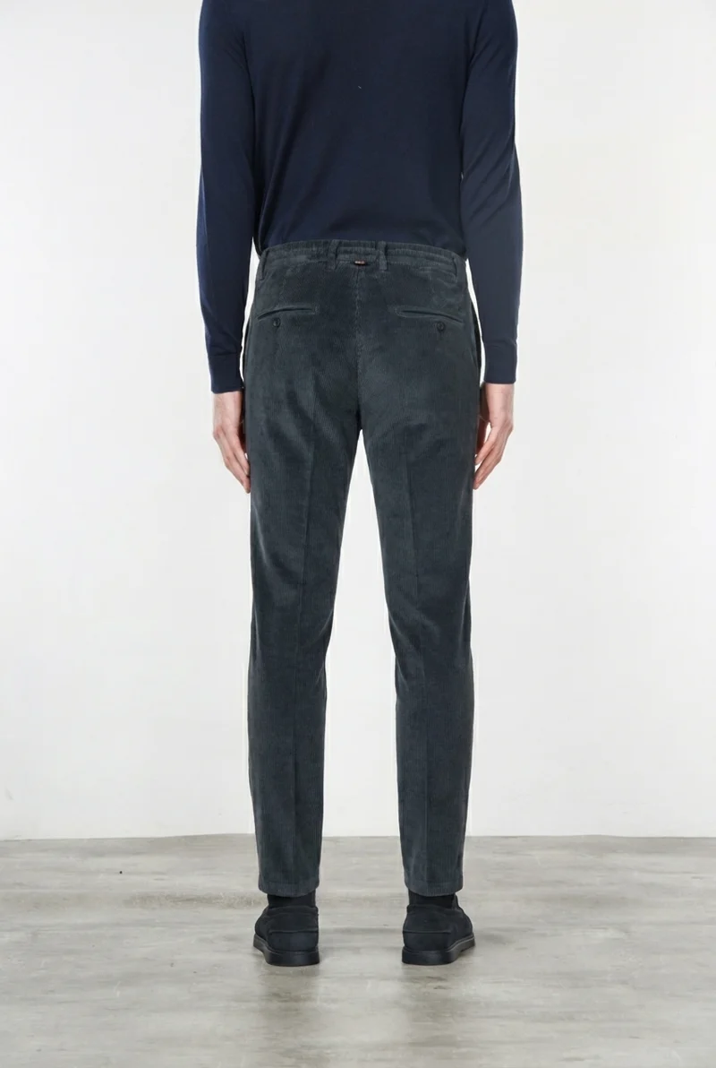 Milano Jogger pantalon chino homme en velours 500 lignes extra slim fit