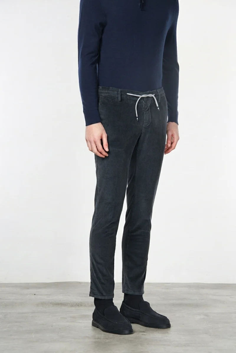 Milano Jogger pantalon chino homme en velours 500 lignes extra slim fit