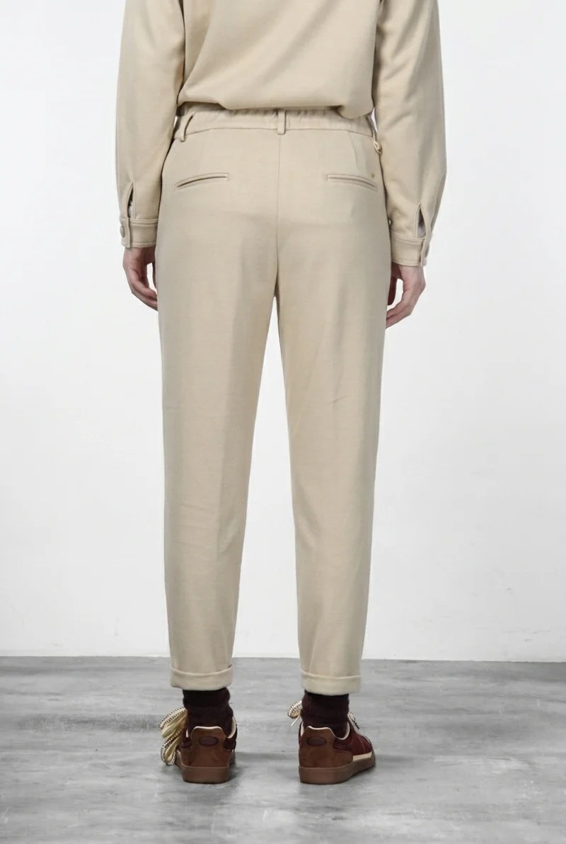 Pantalon chino femme New York Cozy en jersey, relaxed fit