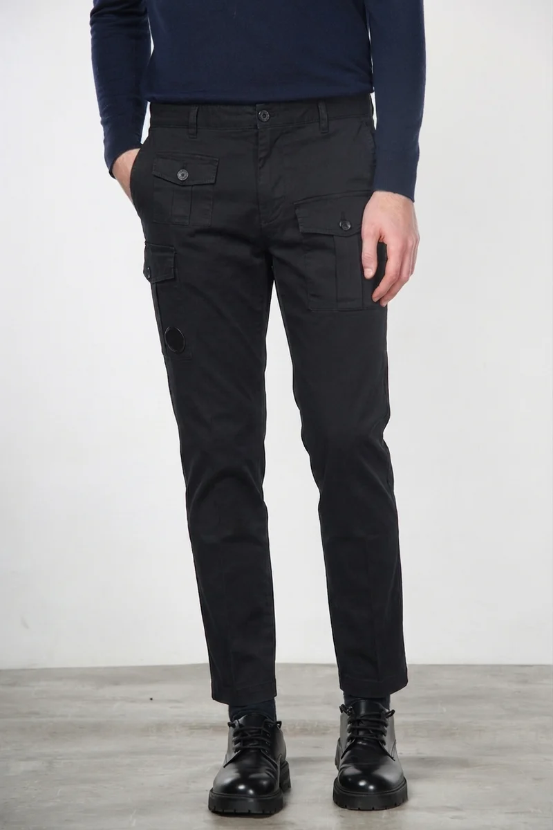 George Coolpocket pantalon cargo homme en gabardine carrot fit①