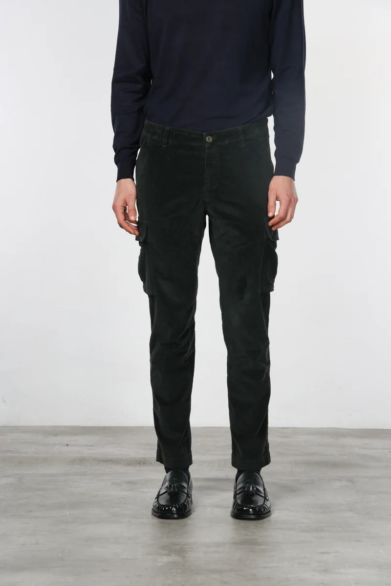 Chile pantalon cargo homme en velours 500 lignes extra slim fit ①