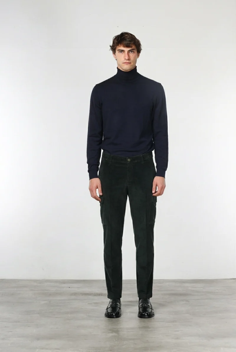 Chile pantalon cargo homme en velours 500 lignes extra slim fit ①