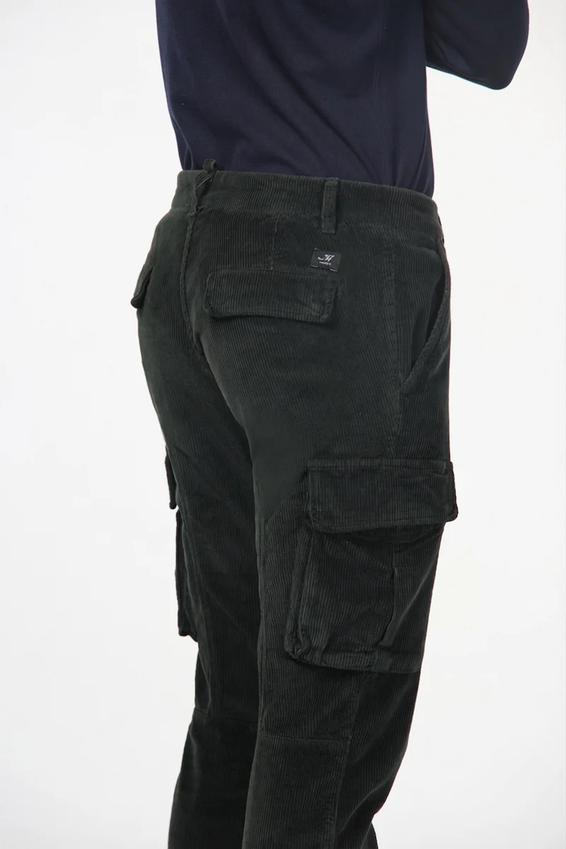 Chile pantalon cargo homme en velours 500 lignes extra slim fit ①
