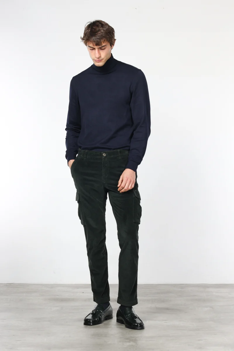 Chile pantalon cargo homme en velours 500 lignes extra slim fit ①