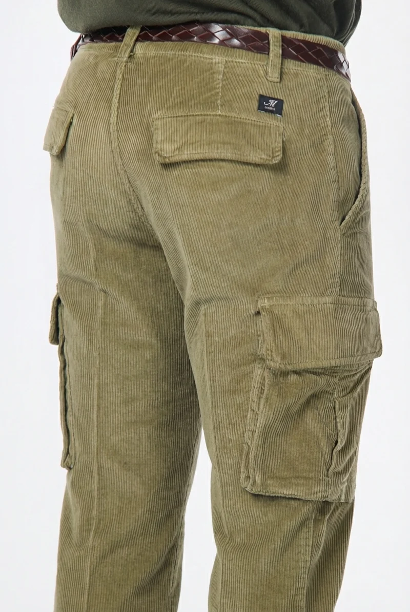 Chile pantalon cargo homme en velours 500 lignes extra slim fit ①