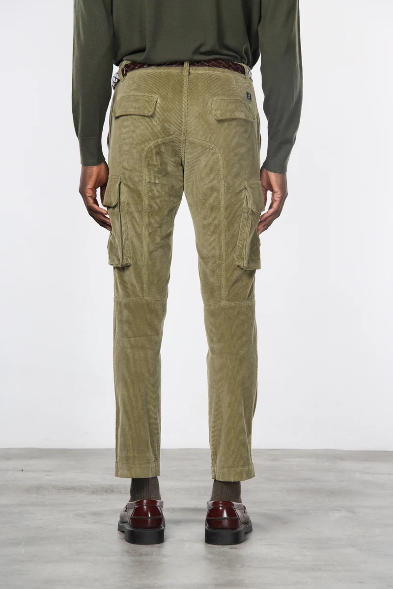 Chile pantalon cargo homme en velours 500 lignes extra slim fit ①
