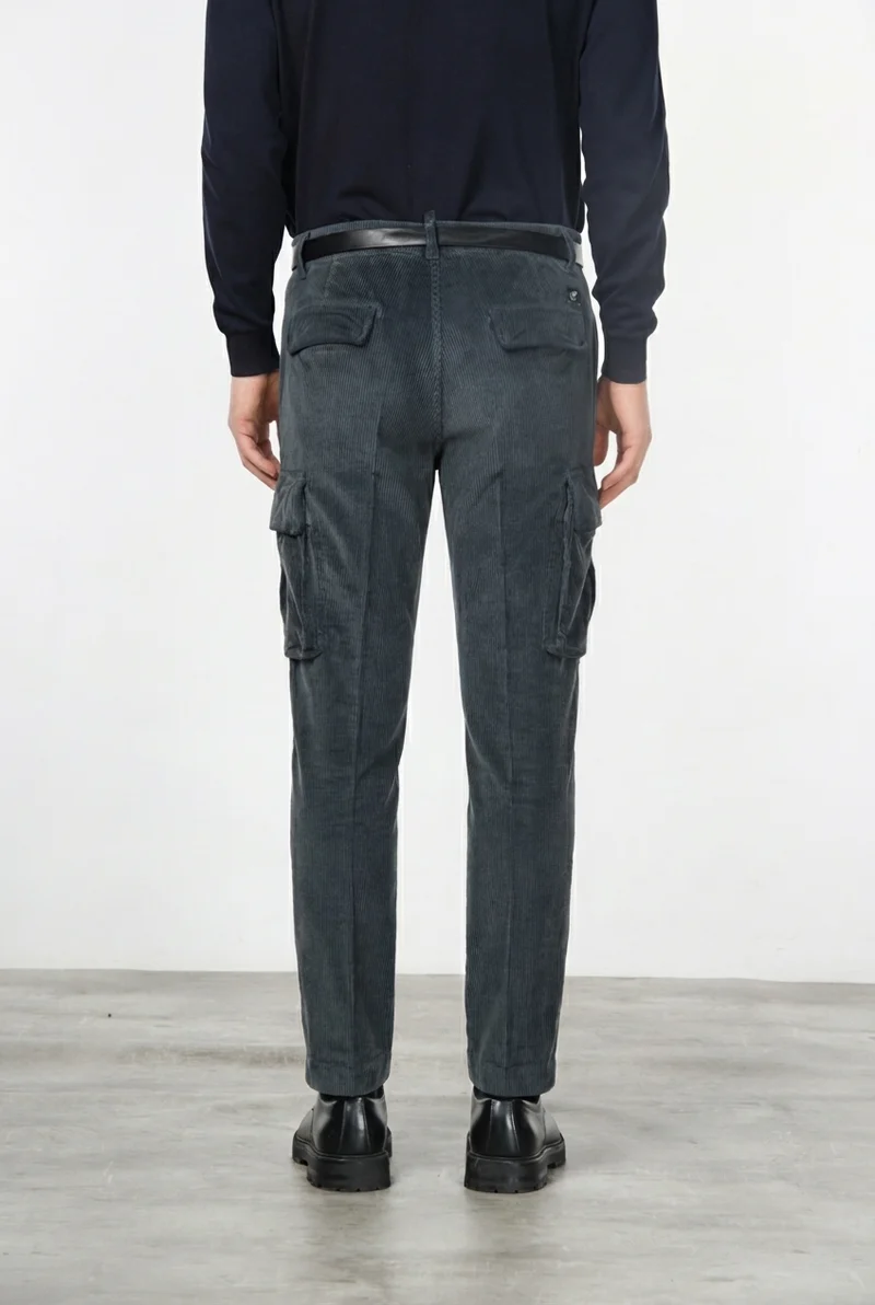 Chile pantalon cargo homme en velours 500 côtes extra slim fit ①