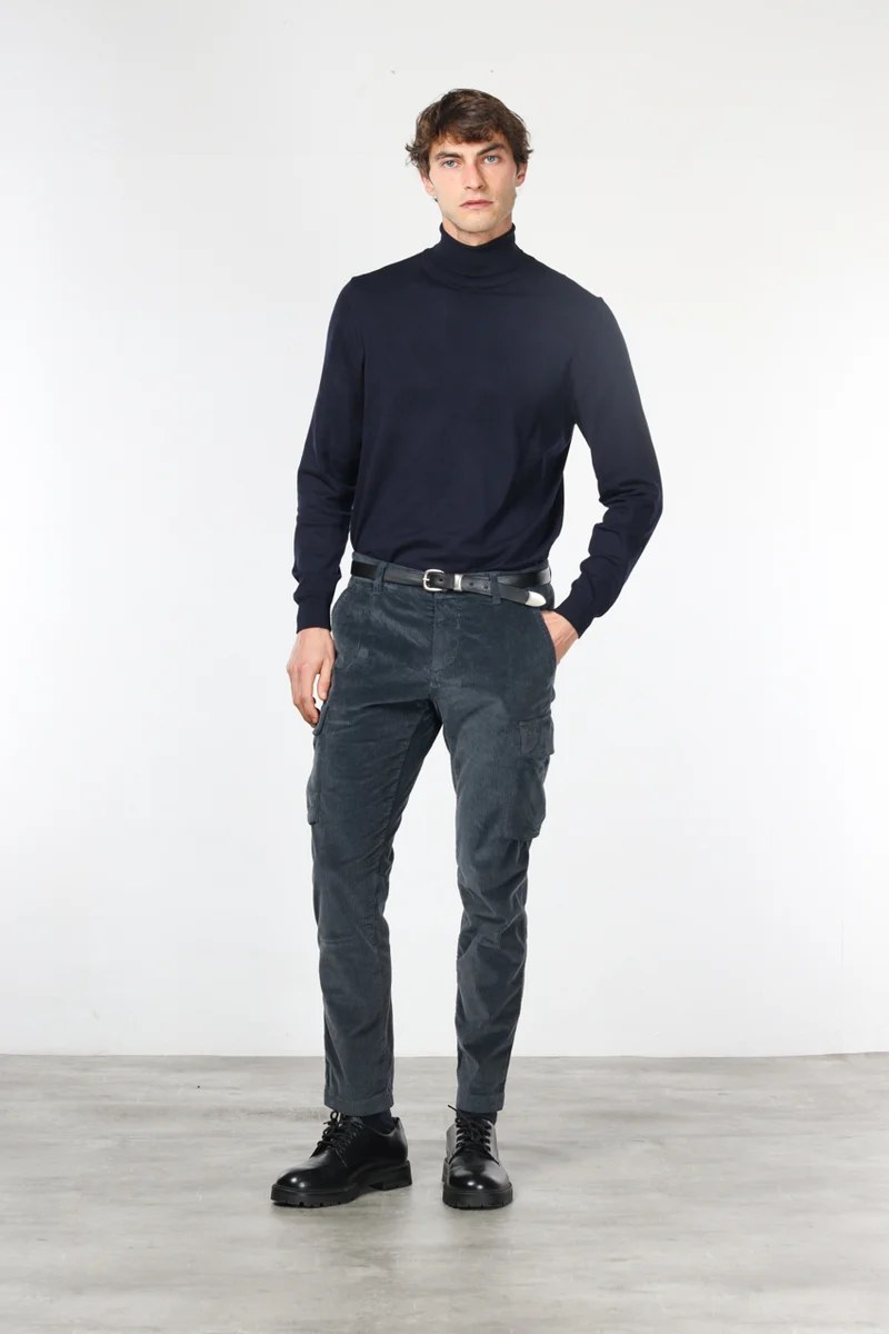 Chile pantalon cargo homme en velours 500 côtes extra slim fit ①
