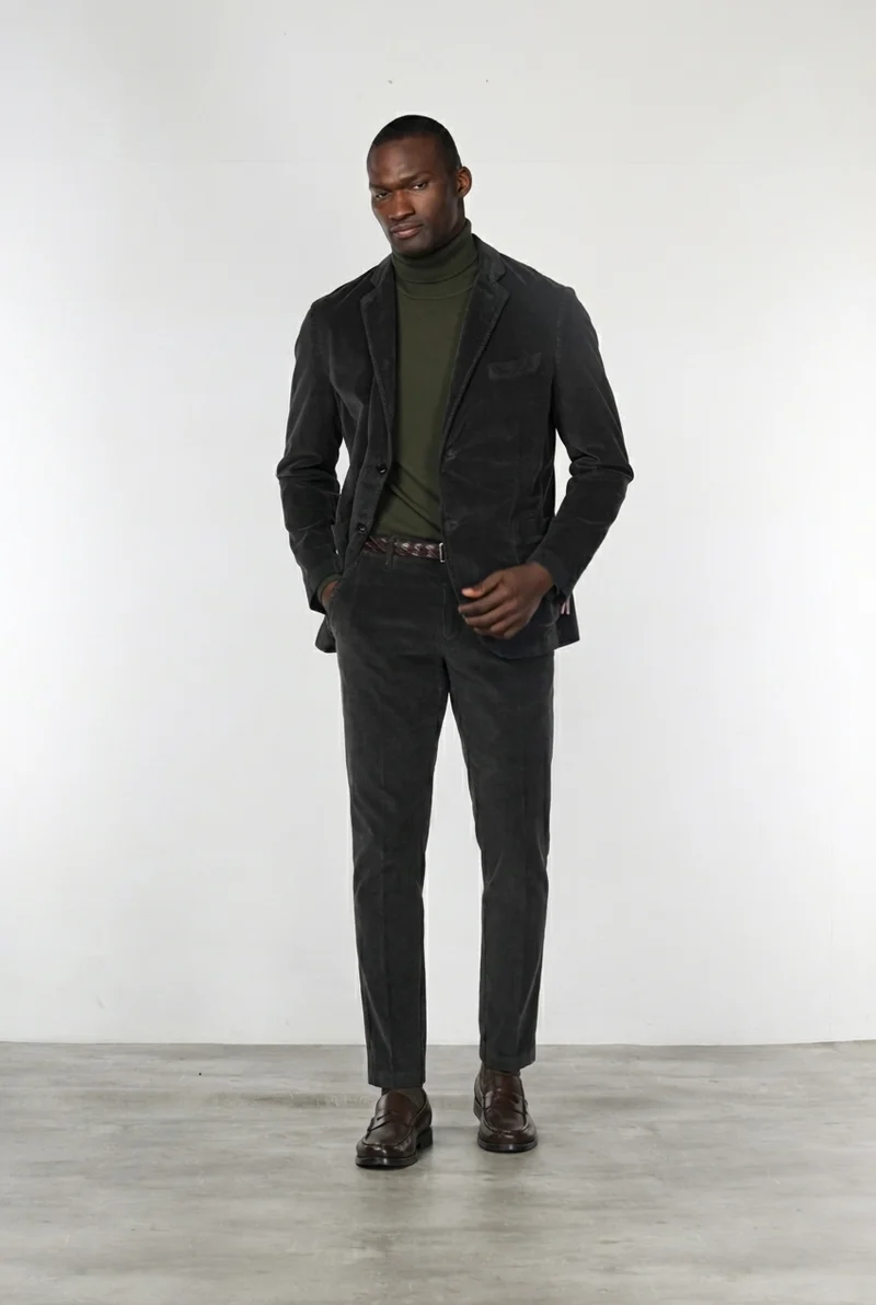 Chile pantalon cargo homme en velours 500 raies avec extra slim fit ①