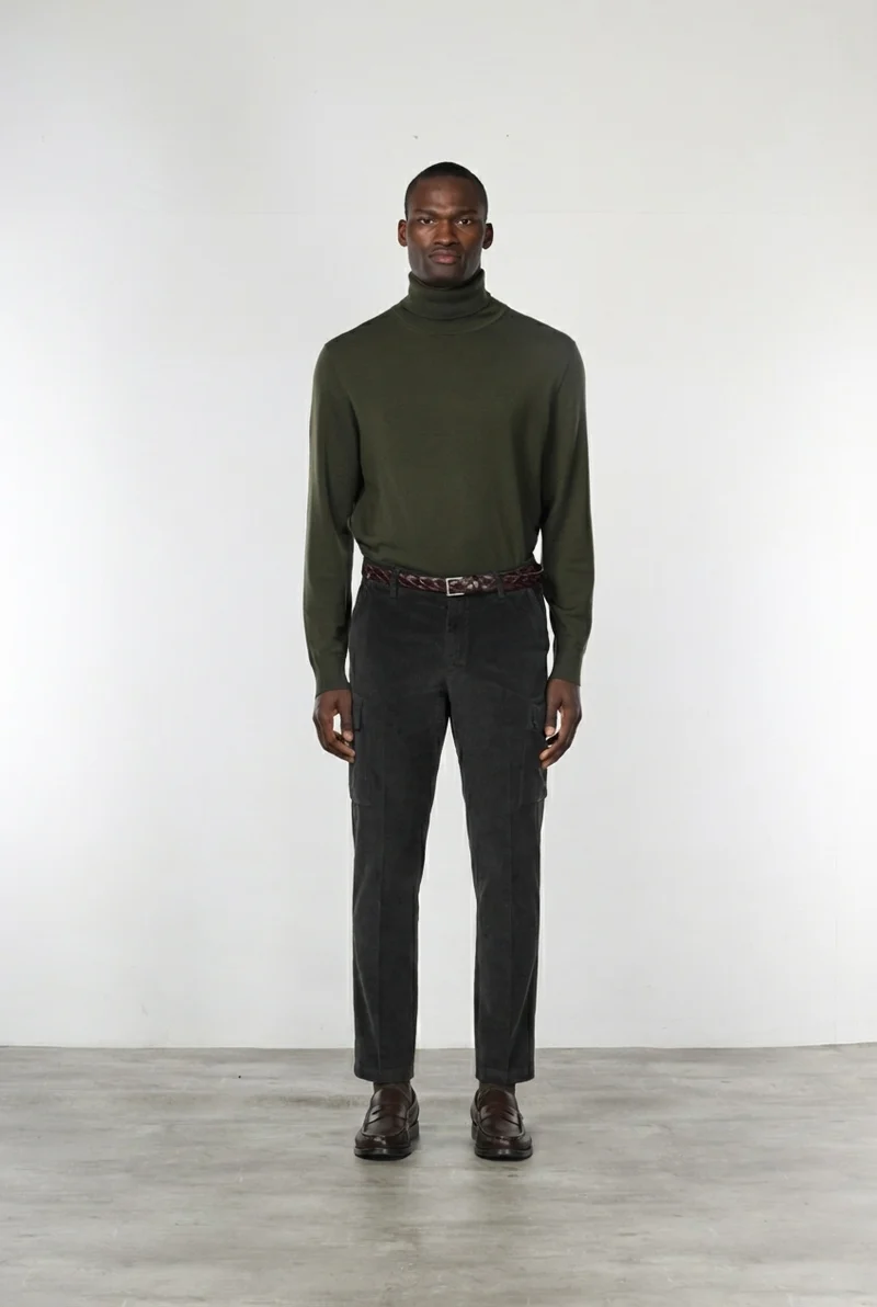 Chile pantalon cargo homme en velours 500 raies avec extra slim fit ①