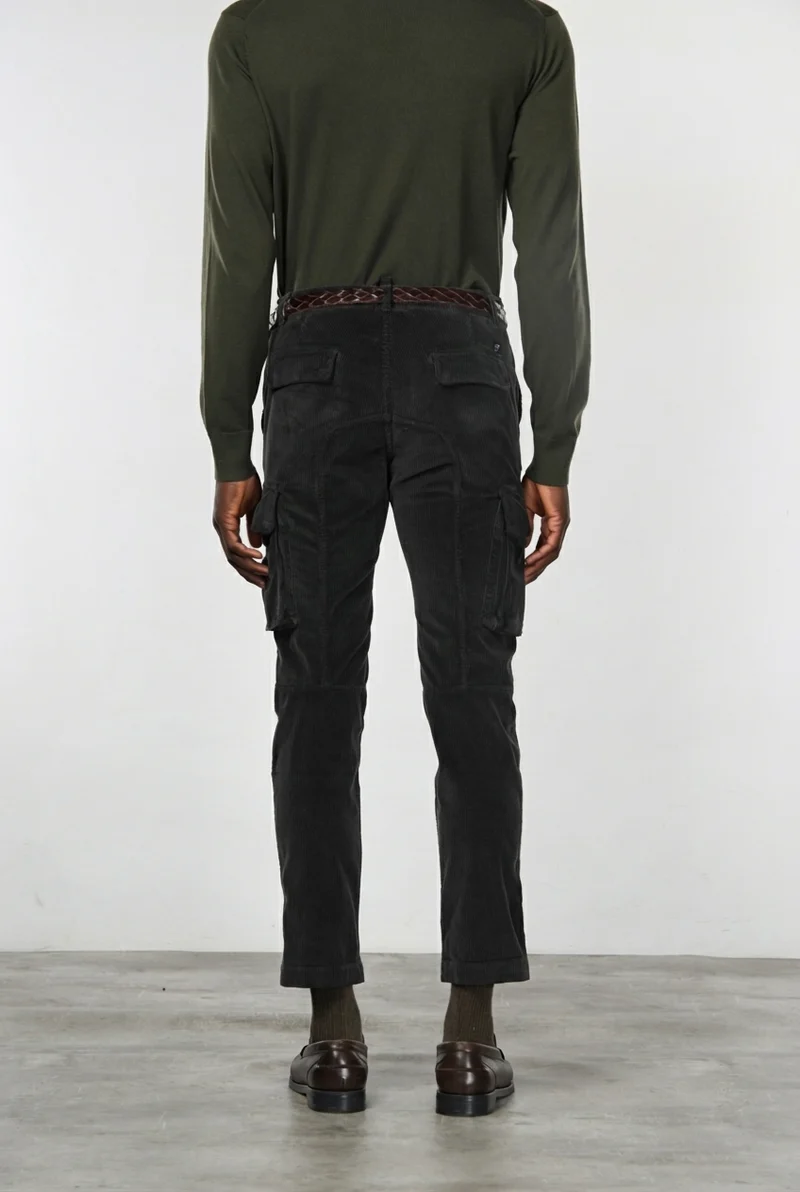 Chile pantalon cargo homme en velours 500 raies avec extra slim fit ①