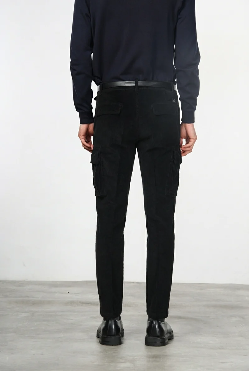 Chile 1 Pinces pantalon cargo homme en velours 500 raies avec extra slim fit ①