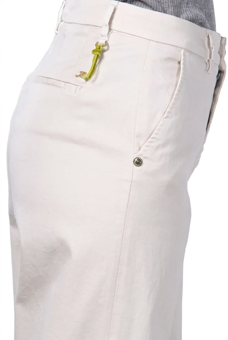 New York Studio pantalon chino femme en satin, straight fit