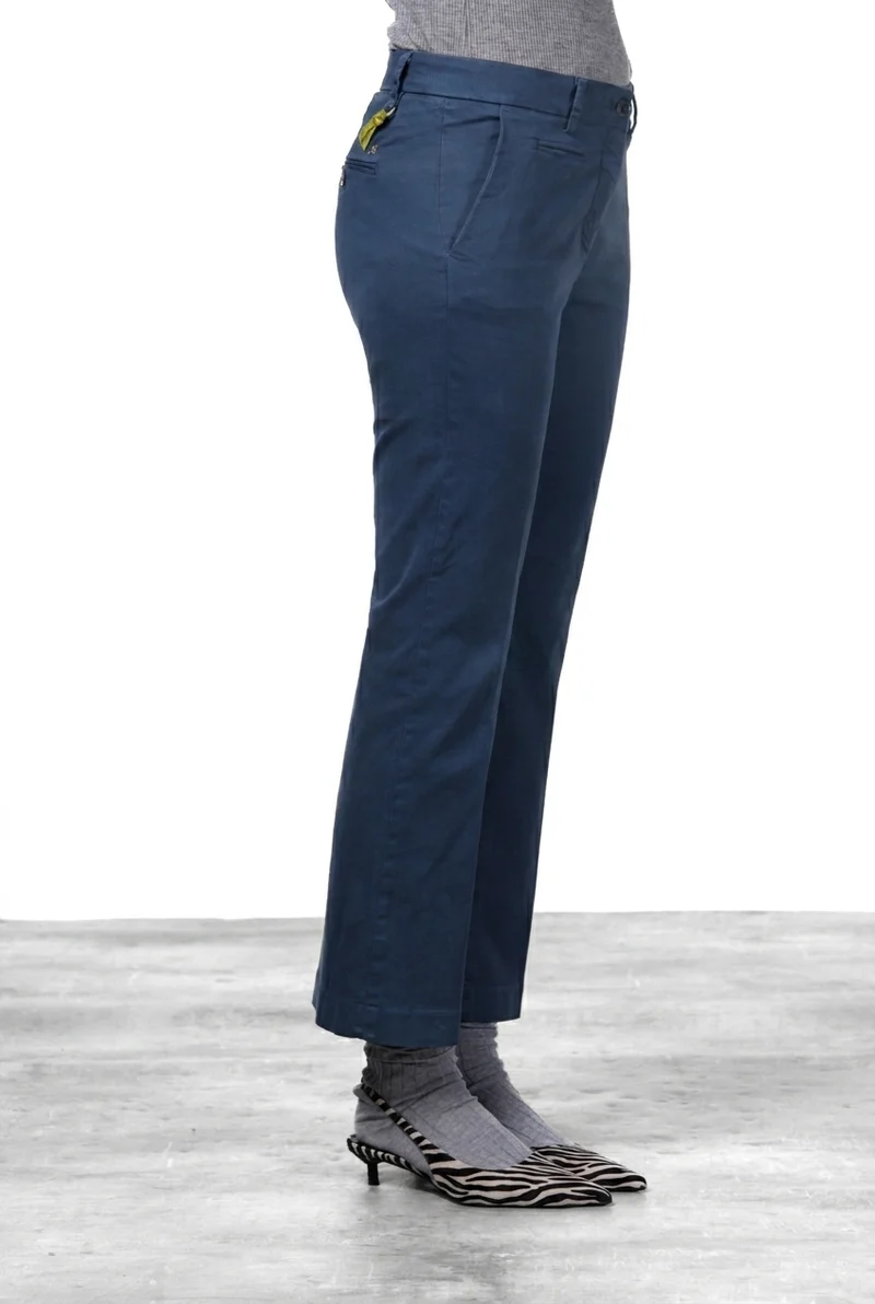 New York Trumpet pantalon chino femme en gabardine, coupe slim ①