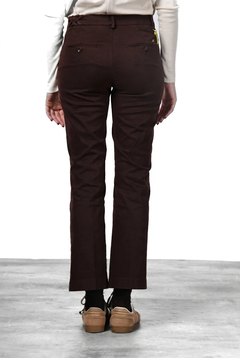 New York Trumpet pantalon chino femme en gabardine, coupe slim ①