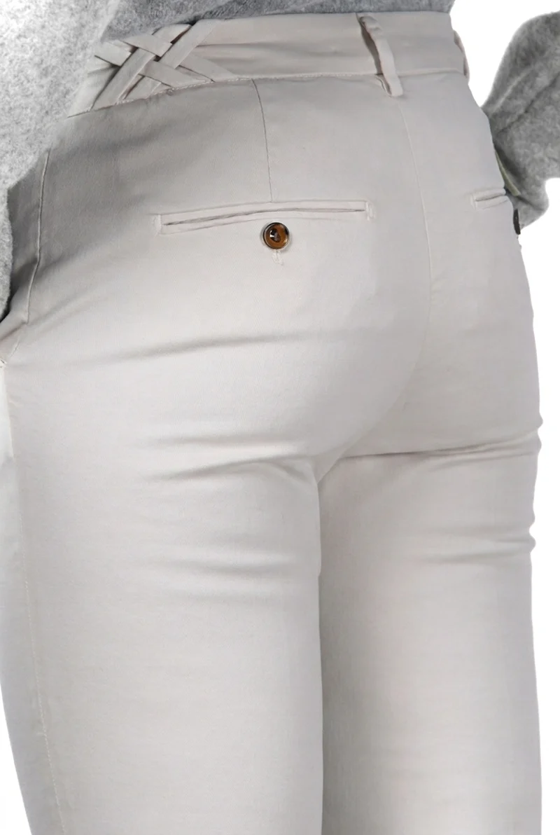 New York Trumpet pantalon chino femme en gabardine, coupe slim ①