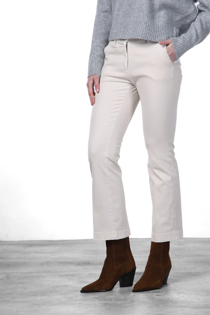 New York Trumpet pantalon chino femme en gabardine, coupe slim ①