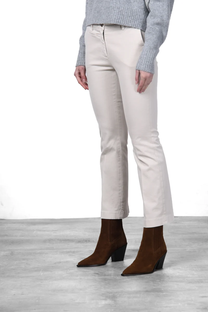 New York Trumpet pantalon chino femme en gabardine, coupe slim ①