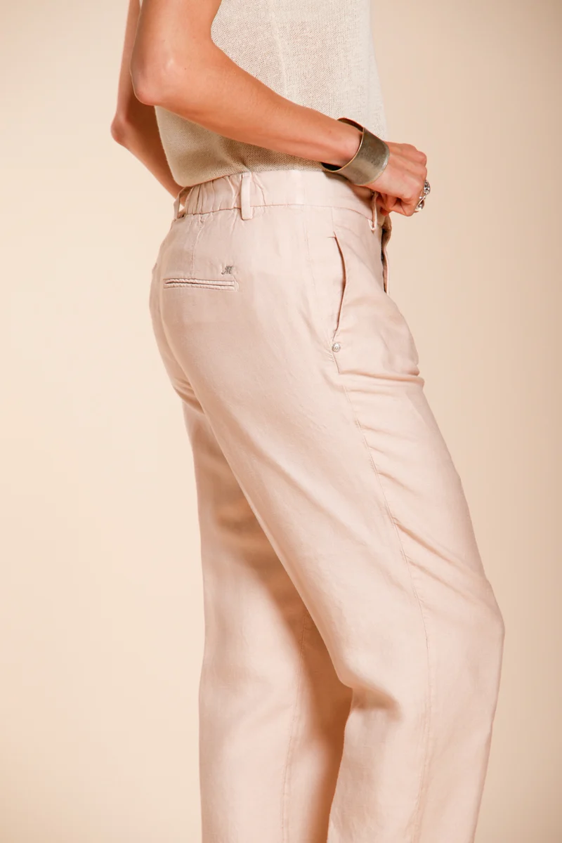 Linda Summer pantalon chino femme en canvas relaxed fit