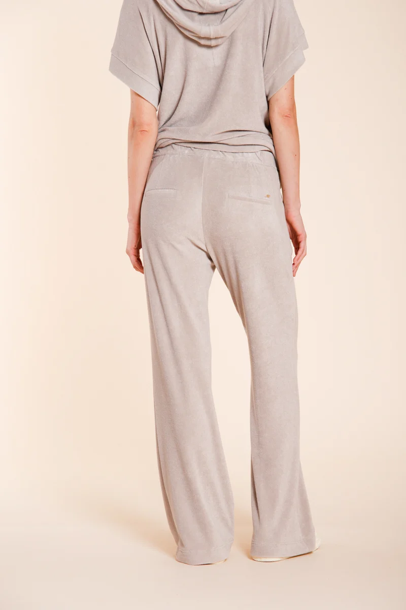 Easy Straight pantalon chino jogger femme en jersey éponge straight fit
