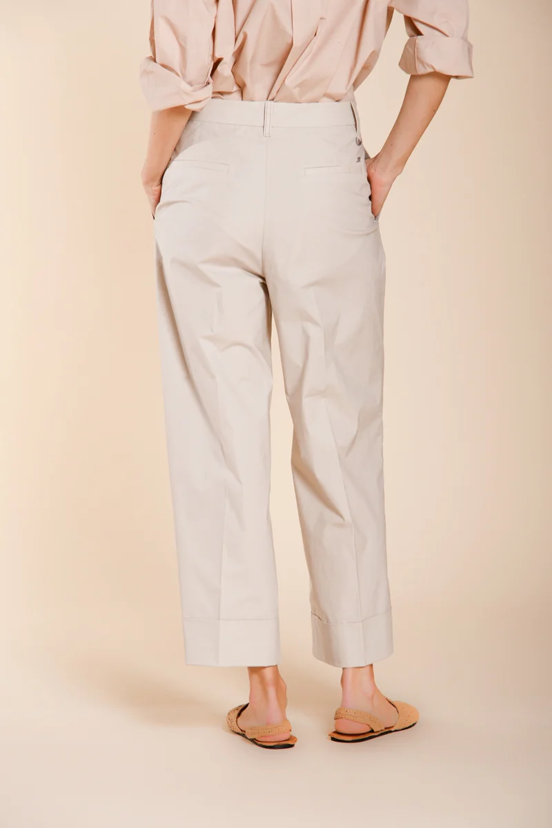 New York Wide pantalon chino femme en toile parachute wide leg