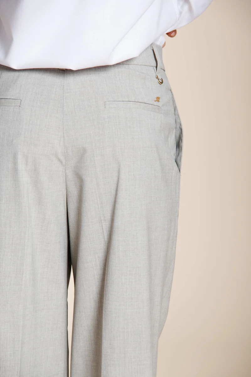 New York Wide Sartoriale pantalon chino femme en laine travel wide leg