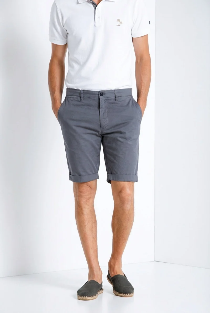 London bermuda chino homme en gabardine stretch regular fit ①