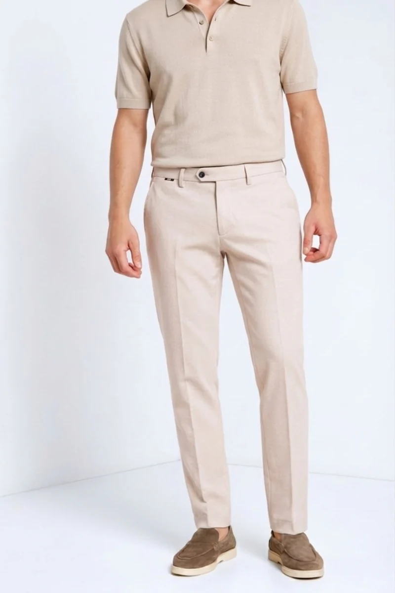 Torino Jog pantalon chino jogger homme en jersey piqué stretch slim fit