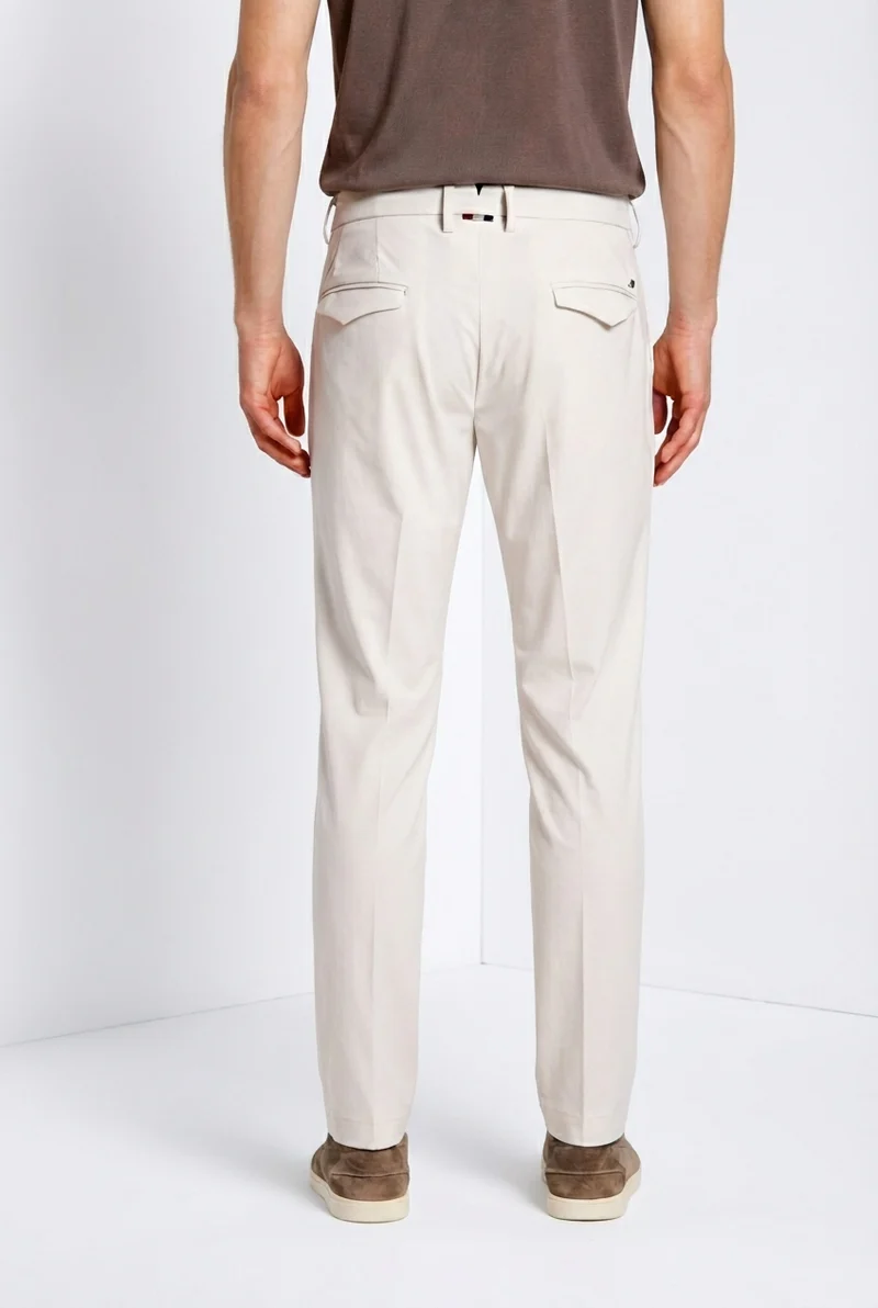 Torino 1 Pinces Dynamic pantalon chino jogger homme en jersey super technique slim fit