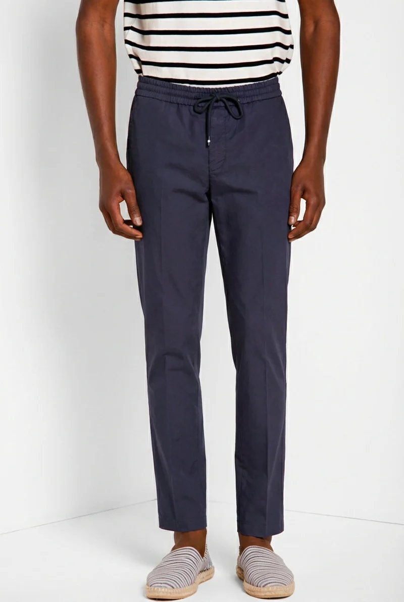 New York Sack pantalon chino jogger homme en toile parachute lyocell et coton regular fit