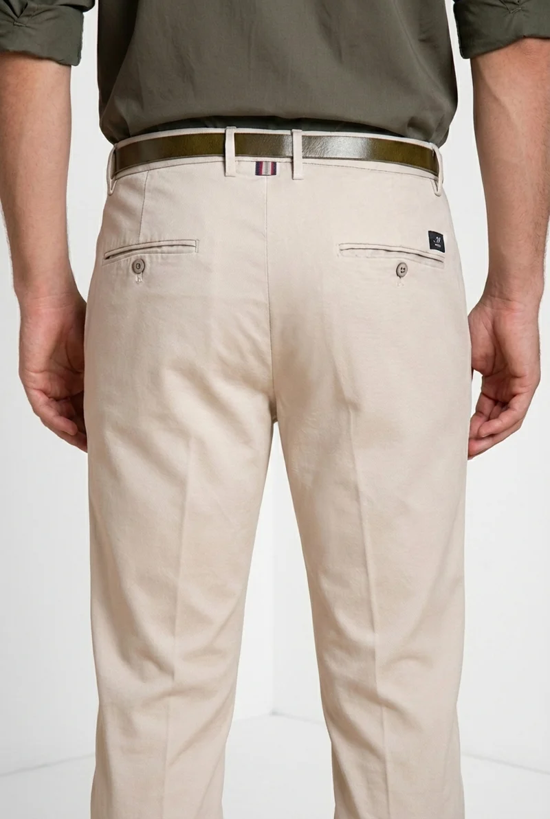 Torino Flex pantalon chino homme en gabardine stretch slim fit ①