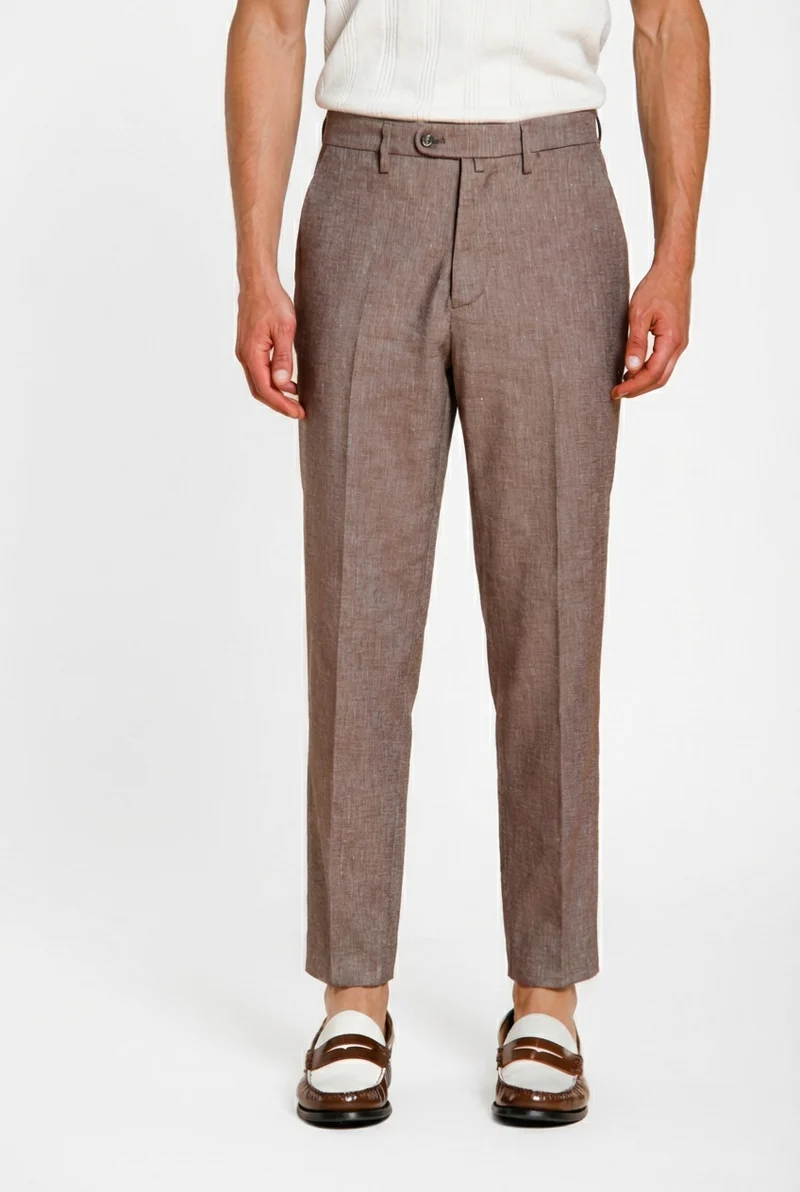 Boston pantalon chino homme en denim tissage diagonal relaxed fit