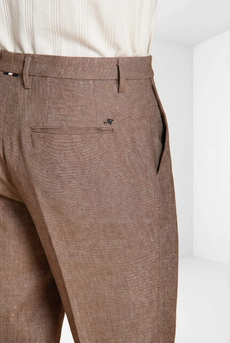 Boston pantalon chino homme en denim tissage diagonal relaxed fit