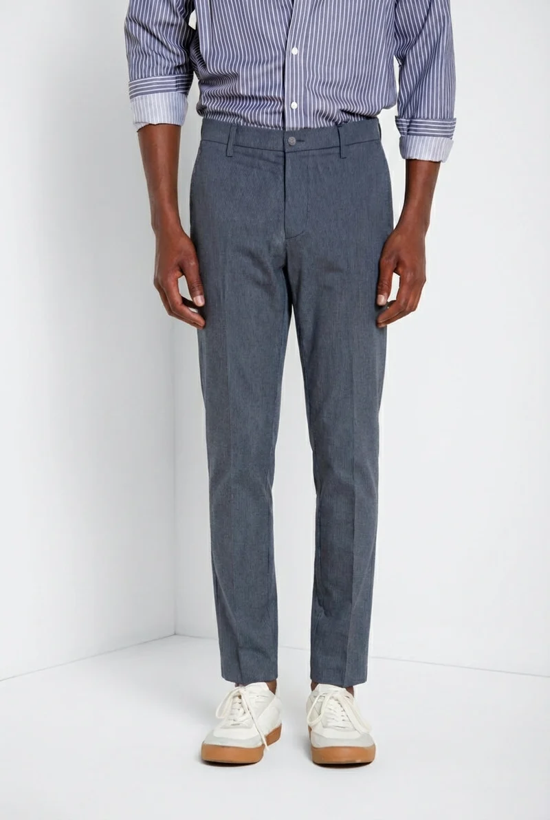 Osaka pantalon chino homme en fines rayures tennis carrot fit