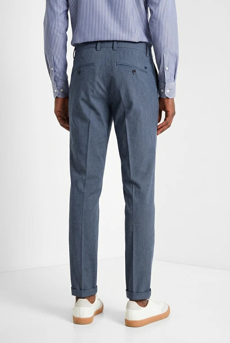 Osaka pantalon chino homme en fines rayures tennis carrot fit