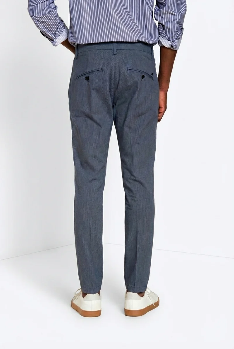 Osaka pantalon chino homme en fines rayures tennis carrot fit