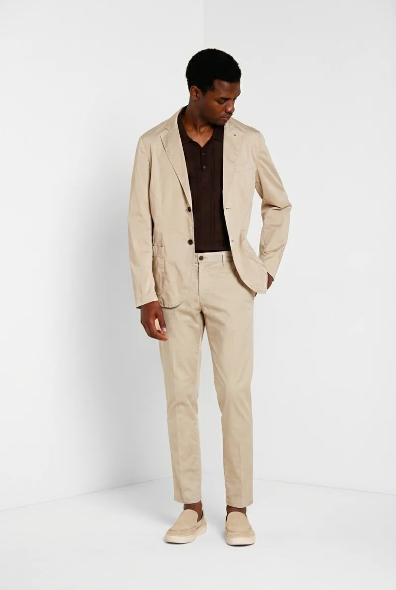 Milano Jogger Travel pantalon chino homme en satin technique travel stretch extra slim fit