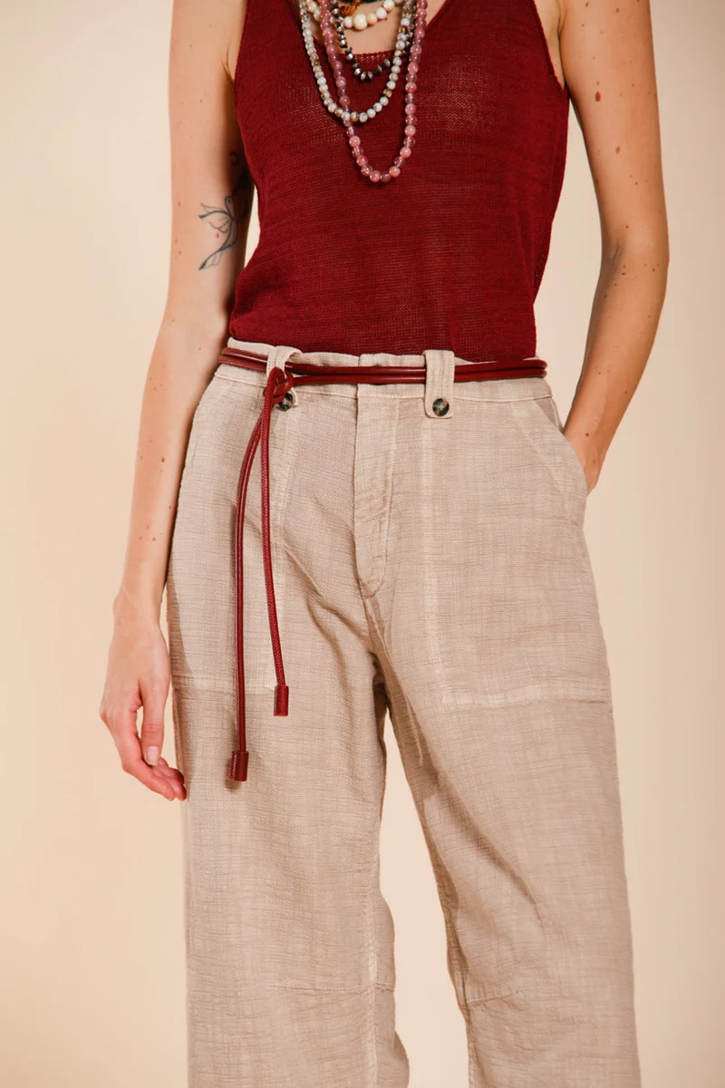 Vivienne Work pantalon cargo femme en natté balloon fit