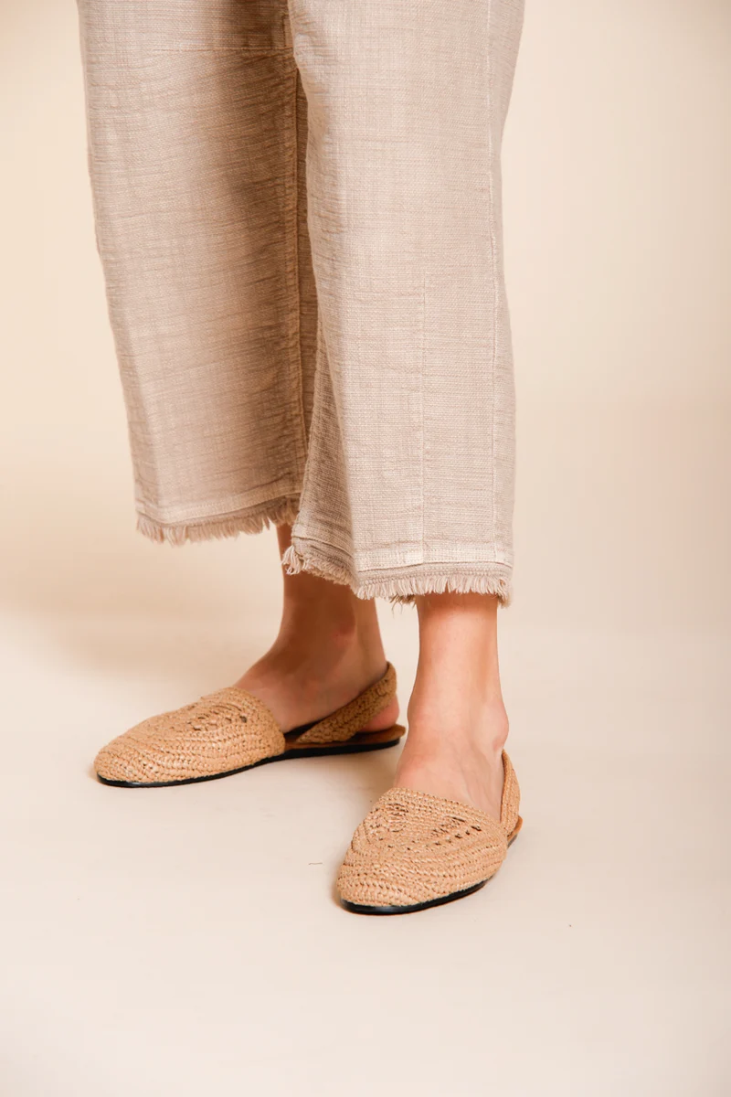 Vivienne Work pantalon cargo femme en natté balloon fit