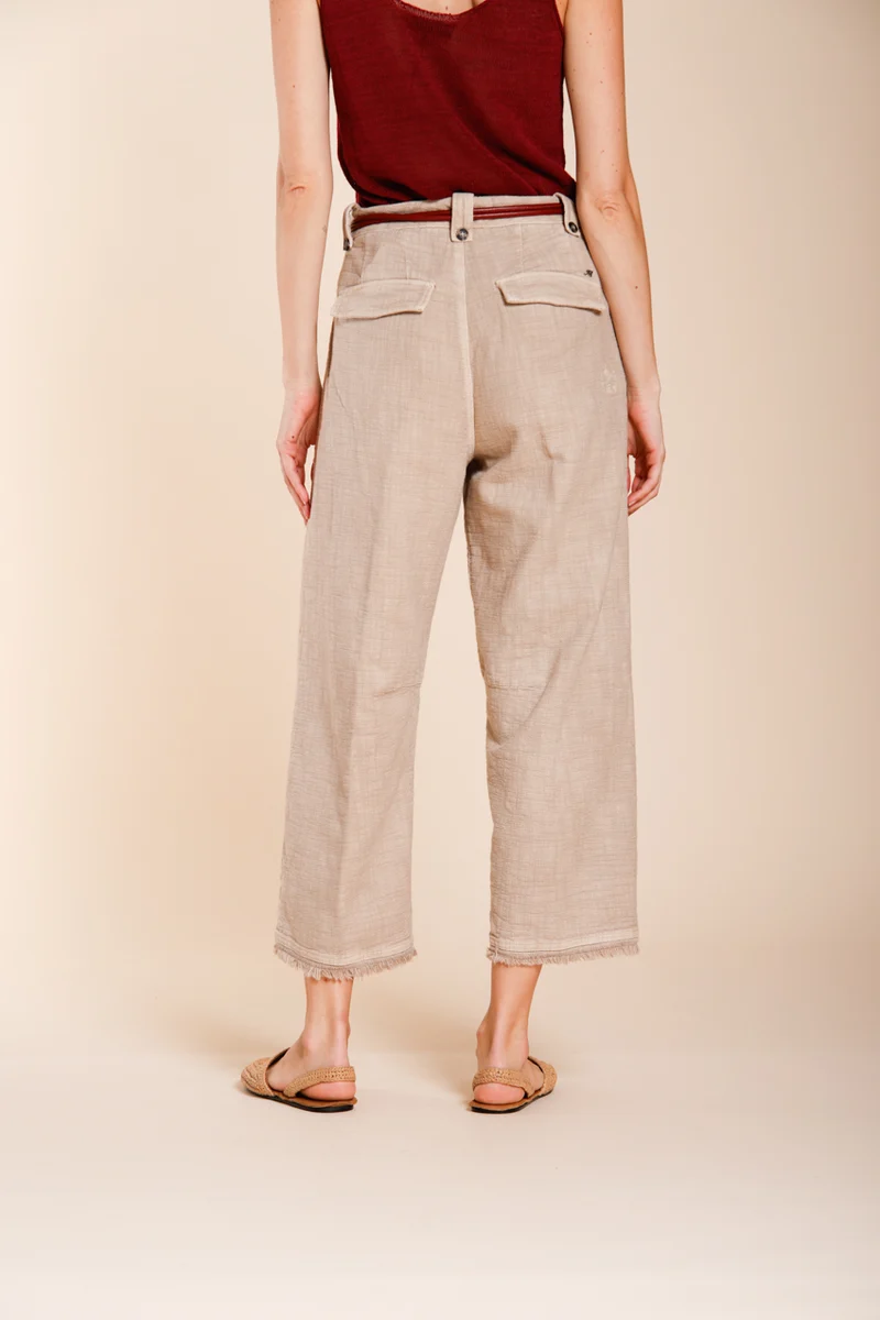 Vivienne Work pantalon cargo femme en natté balloon fit
