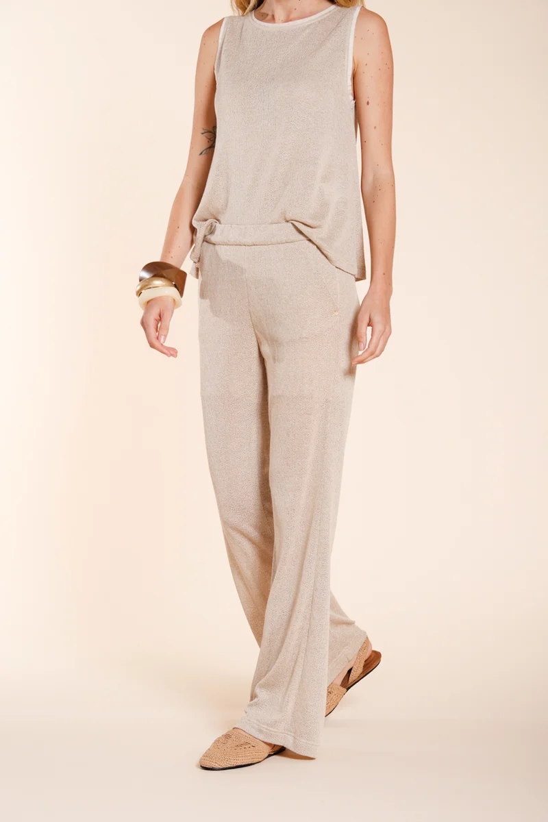 Easy Straight pantalon chino jogger femme en maille straight fit
