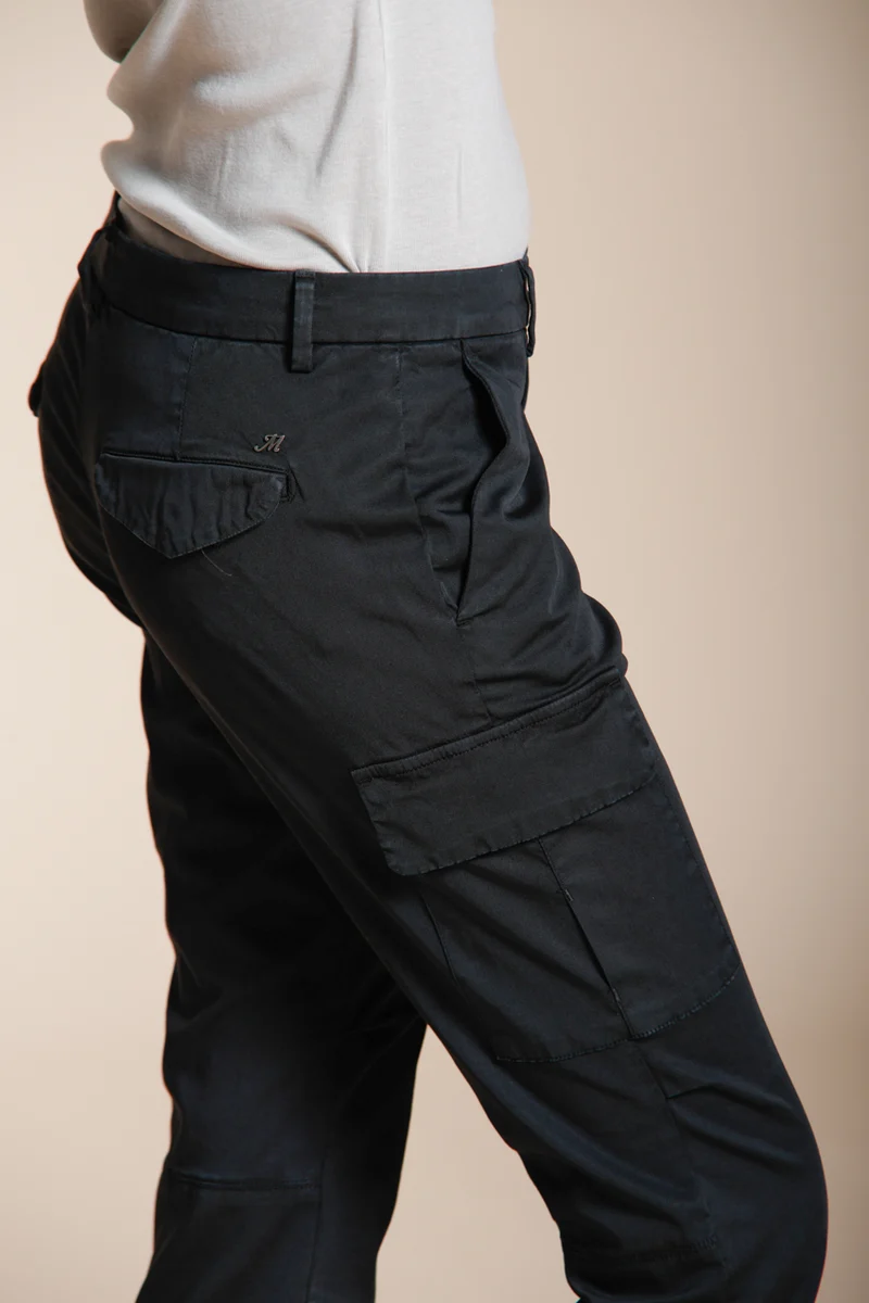 Chile City pantalon cargo femme en gabardine stretch slim fit
