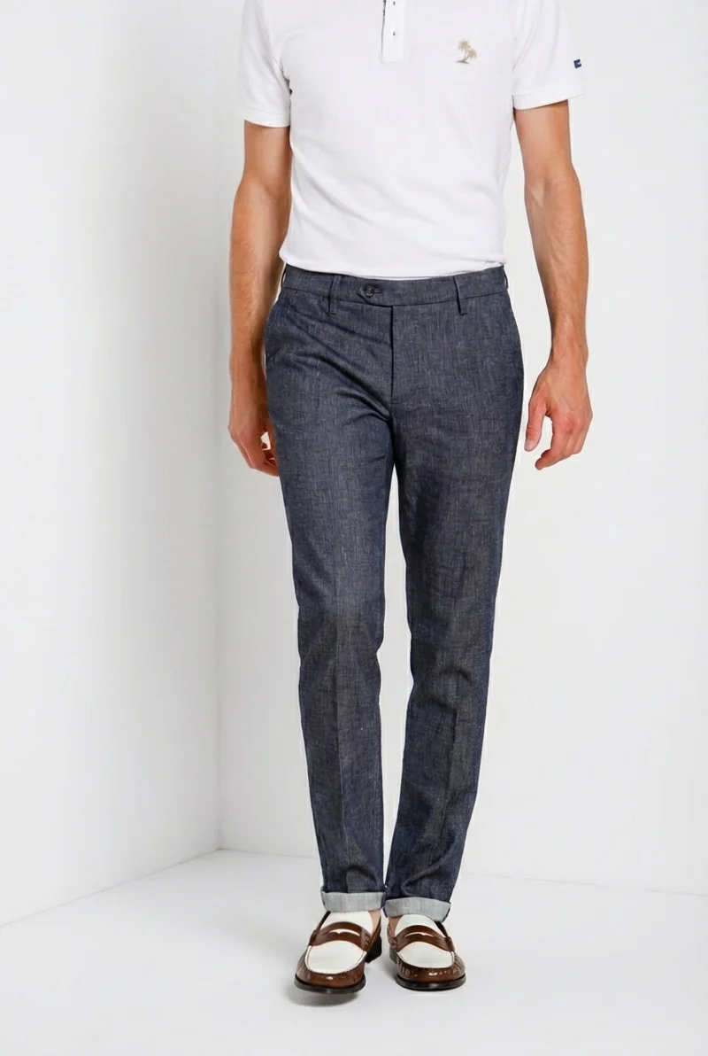 Milano pantalon chino homme en denim extra slim fit