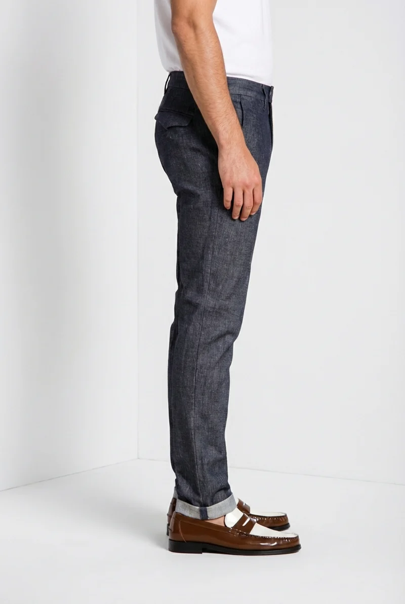Milano pantalon chino homme en denim extra slim fit