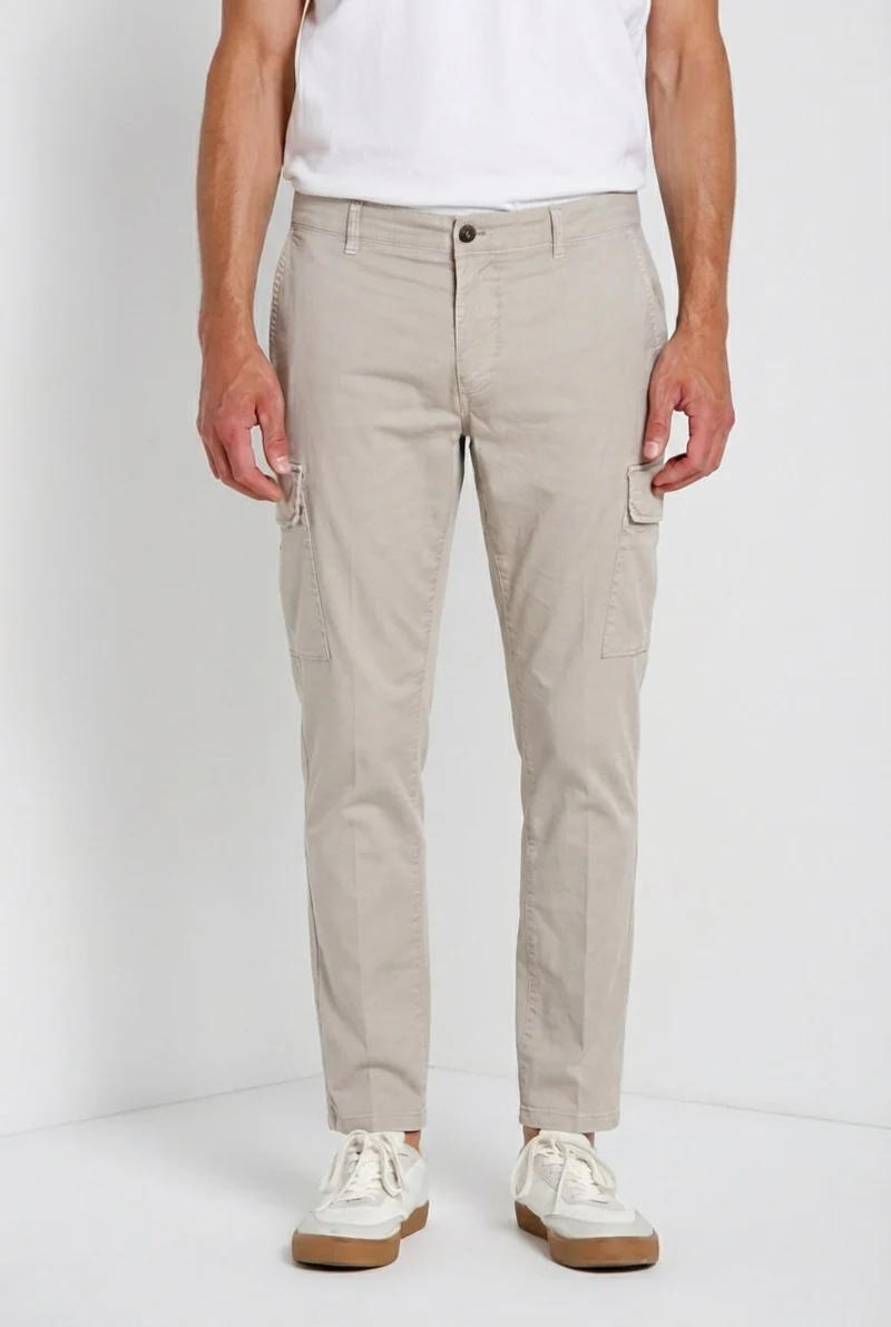 Chile pantalon cargo homme en gabardine stretch regular fit