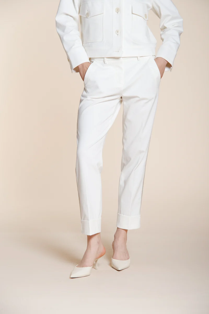 New York Carrot pantalon chino femme en jersey carrot fit