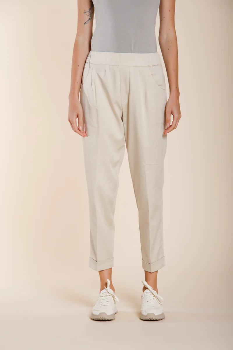 Easy Jogger pantalon chino femme en molleton stretch relaxed fit