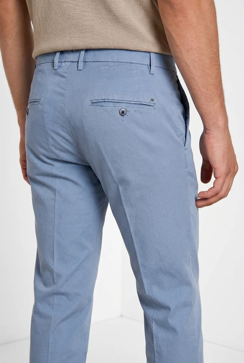 New York pantalon chino homme en gabardine stretch regular fit ①