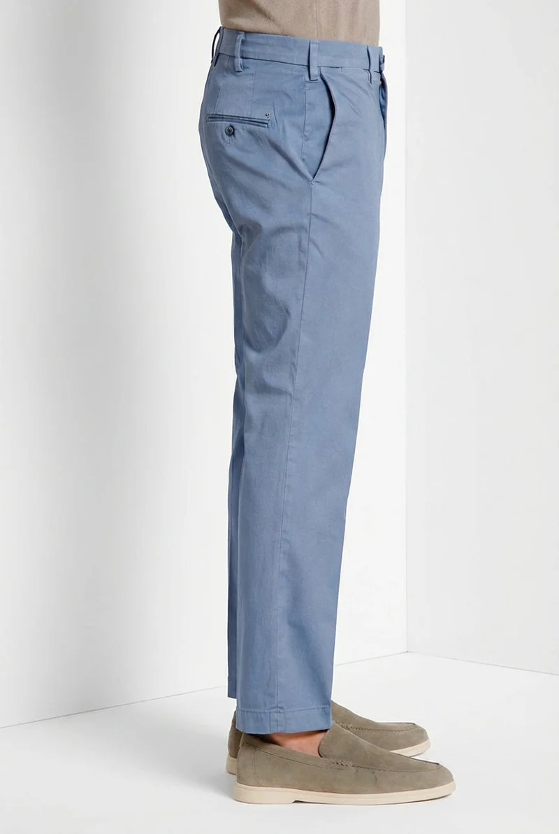 New York pantalon chino homme en gabardine stretch regular fit ①